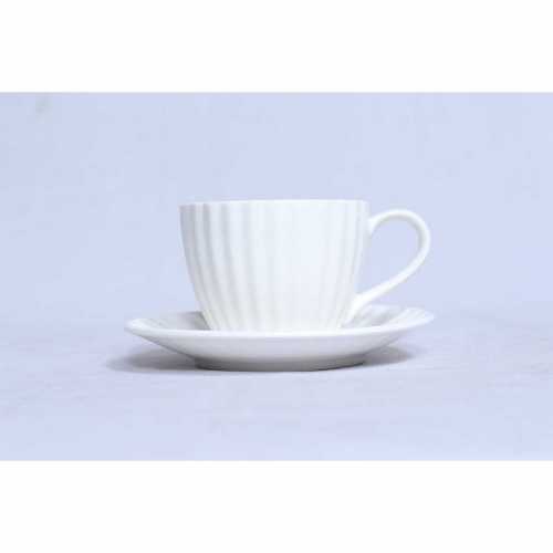 Nero Ceramic -  white oxford cups & saucer