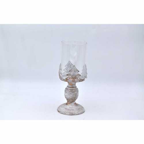 ELIN METAL CANDLE STAND-FESTIVE PINE