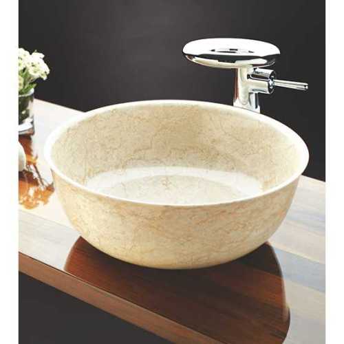 Carino-L - Travertine Cream Marble Basin