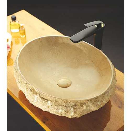 Cora - Travertine Cream Marble Basin