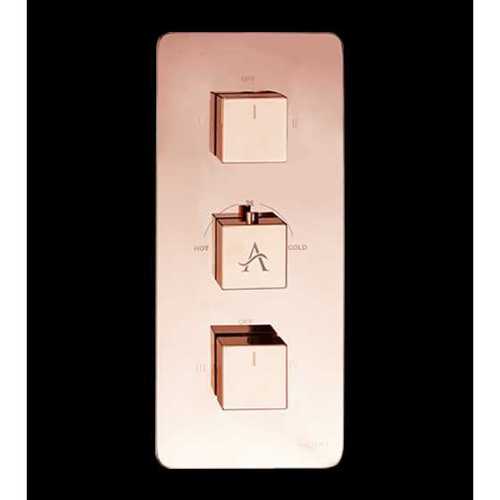 Rose Gold High-Flow Thermostatic Diverter With Four Outlets (20mm Inlet)