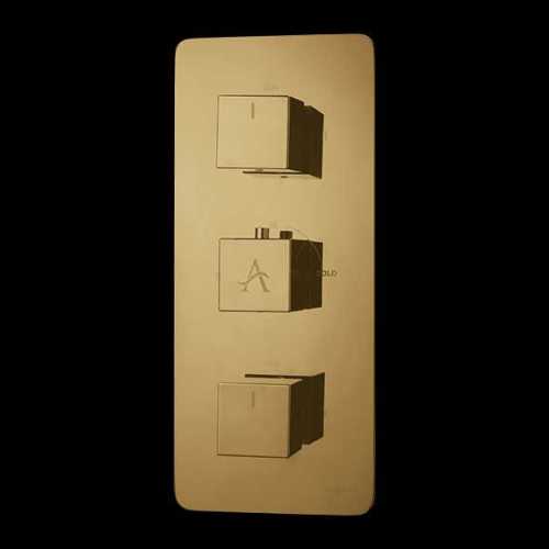 Brushed Gold High-Flow Thermostatic Diverter With Six Outlets (20mmInlet)